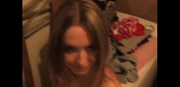  My cute neighbor shows to me her slim body and plays with her pussy